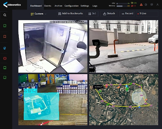Multi-location video surveillance management capability